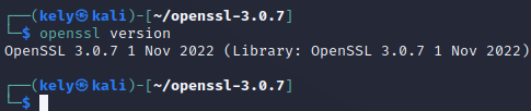 OpenSSL 3.0.7 version installed