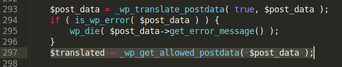 wp get allowed post data function