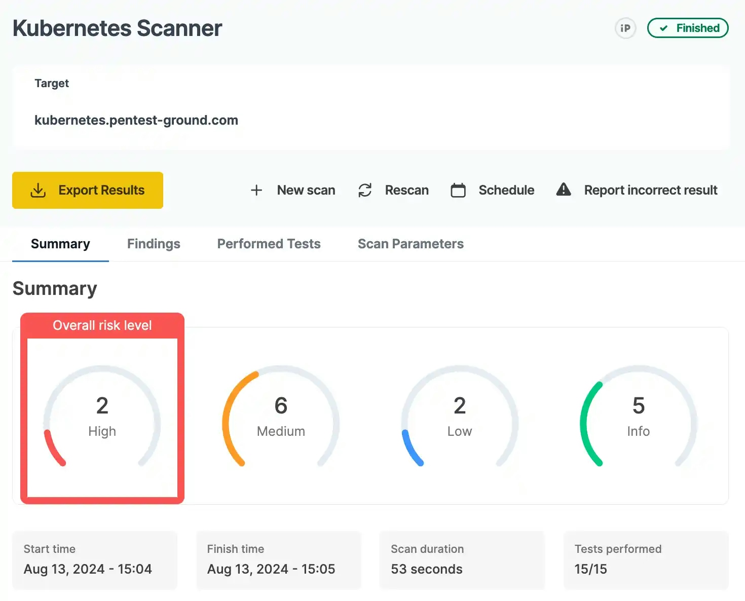 Vulnerability summary preview