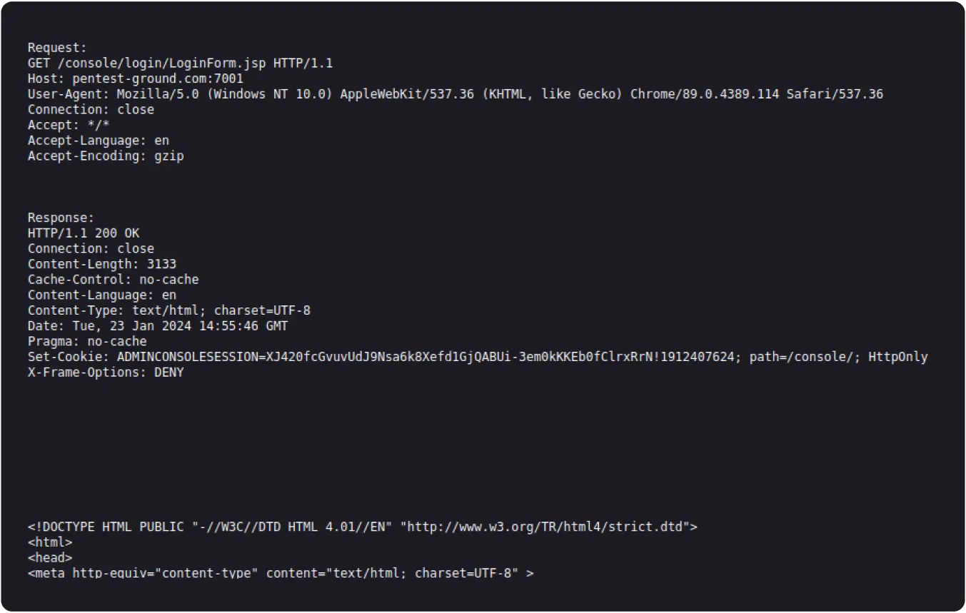 HTTP request / response preview