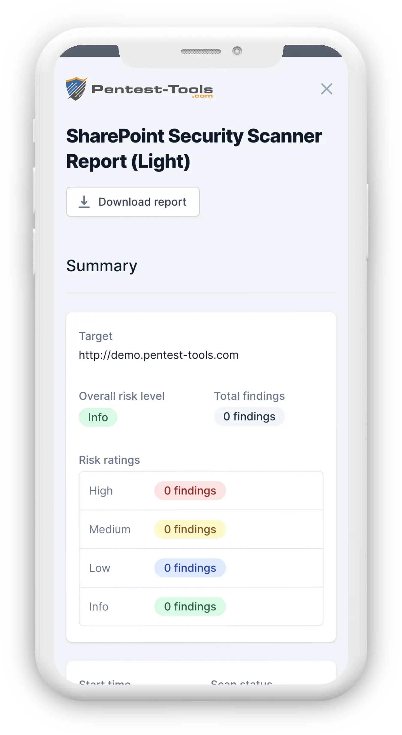 SharePoint Security Scanner Report Sample