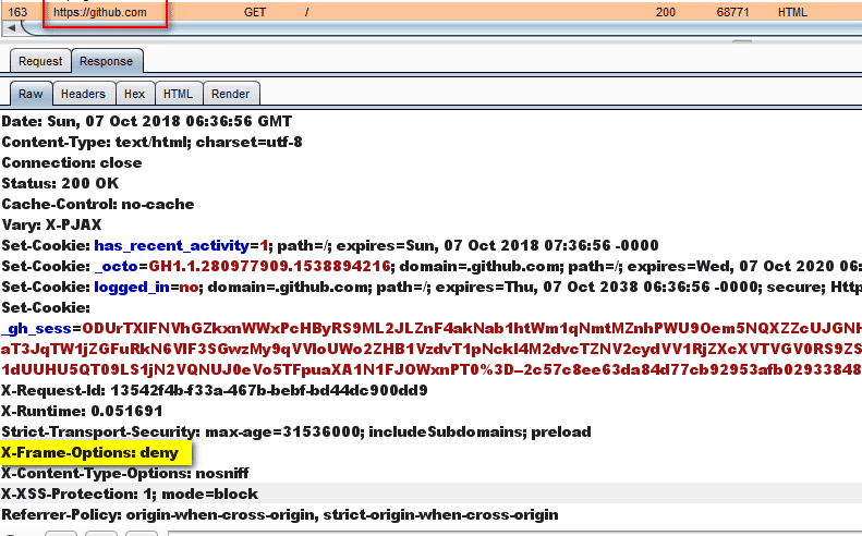 github page x-frame options deny