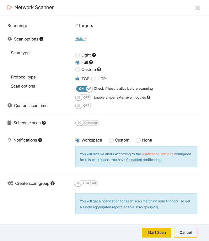 Network Scanner full option