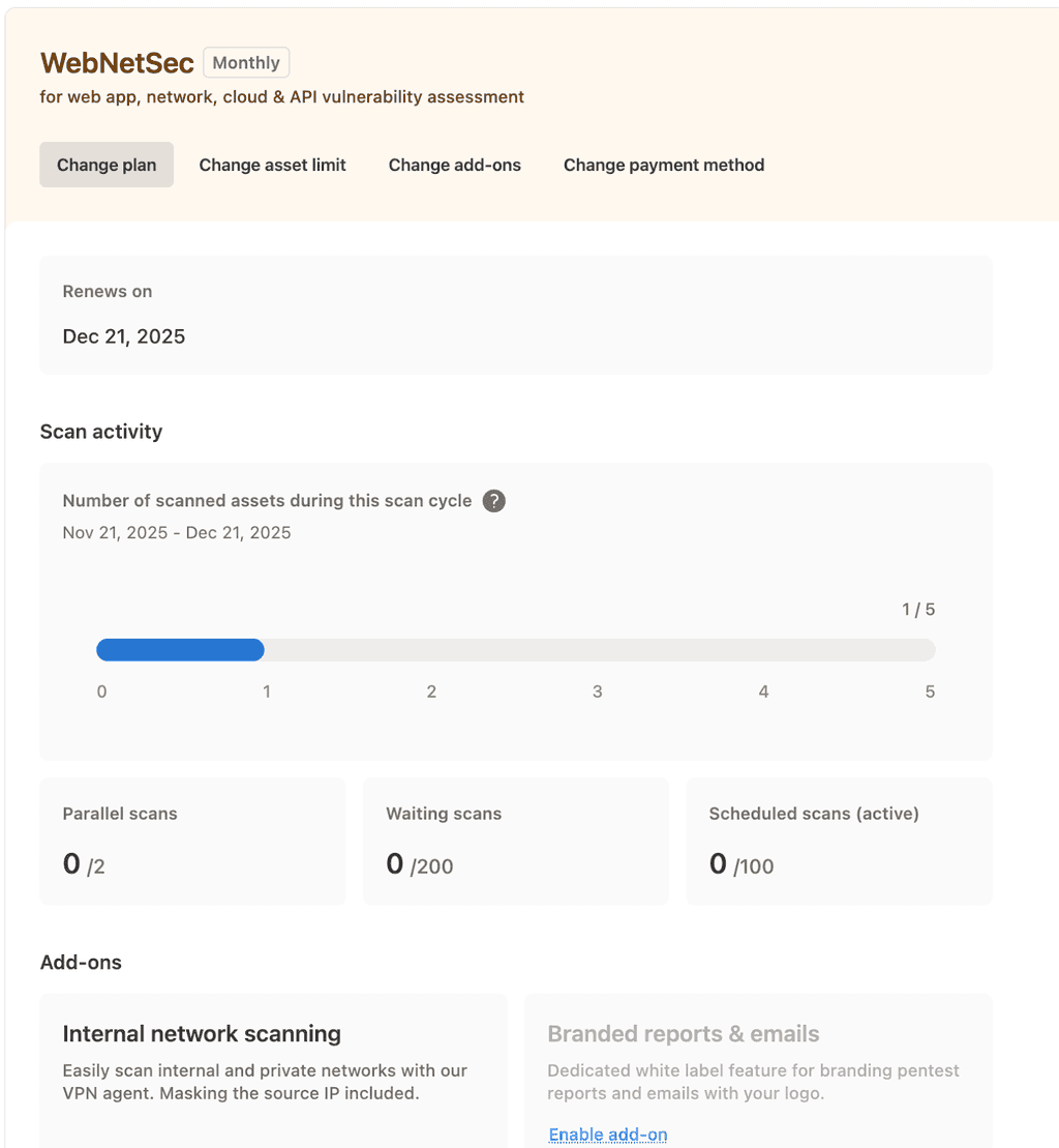 Scan management for security testing - Pentest-Tools.com