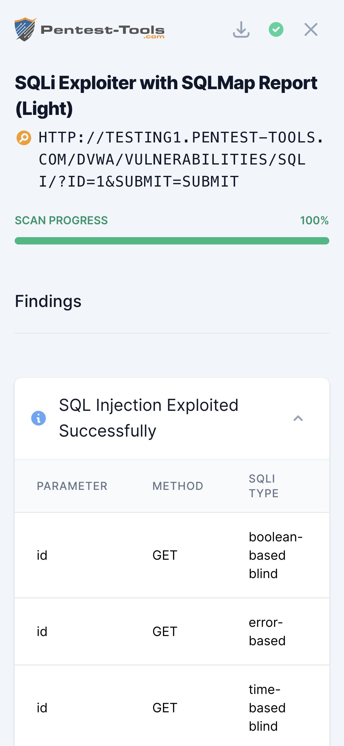 Automated SQLi Exploiter w/ SQLMap Online - Pentest-Tools.com