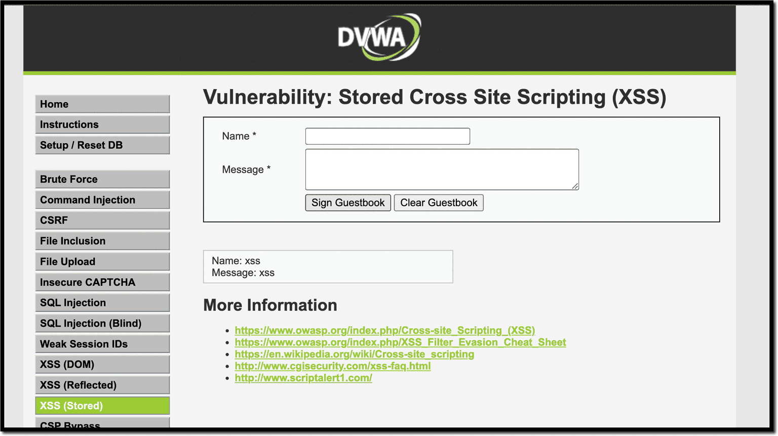 unauthorized request xss stored