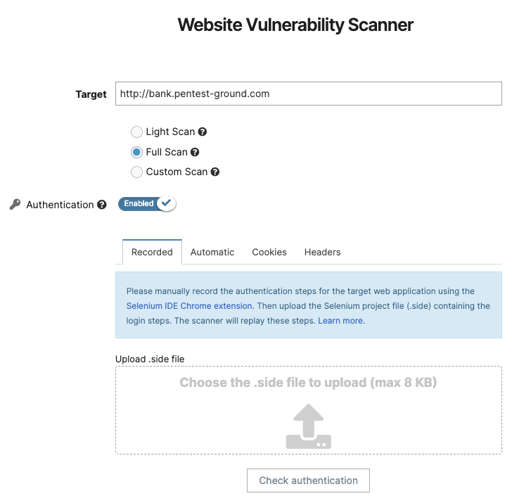Website Vulnerability Scanner