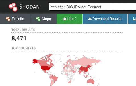 discover BIG-IP deployments using Shodan