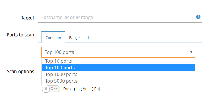 TCP Port scans tool improvement