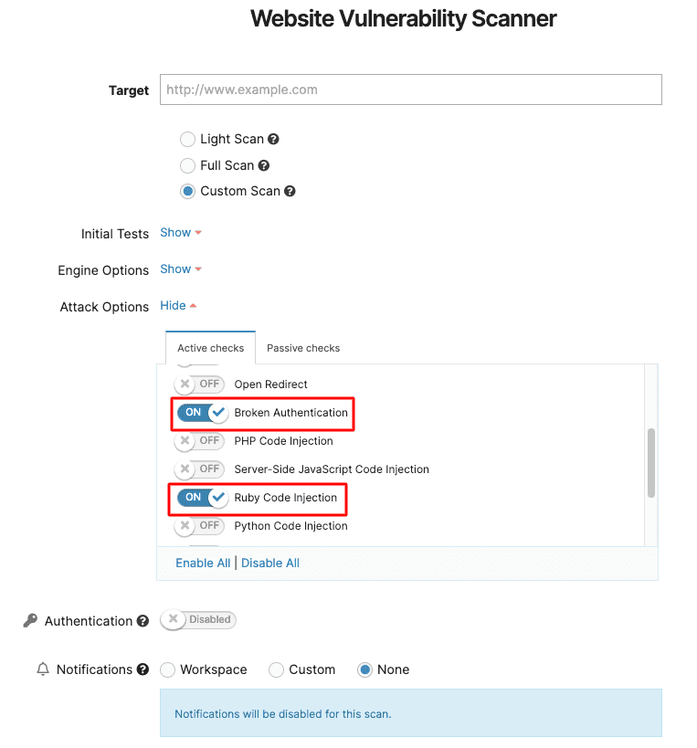 new detection modules for Website Scanner