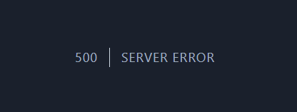 server error message