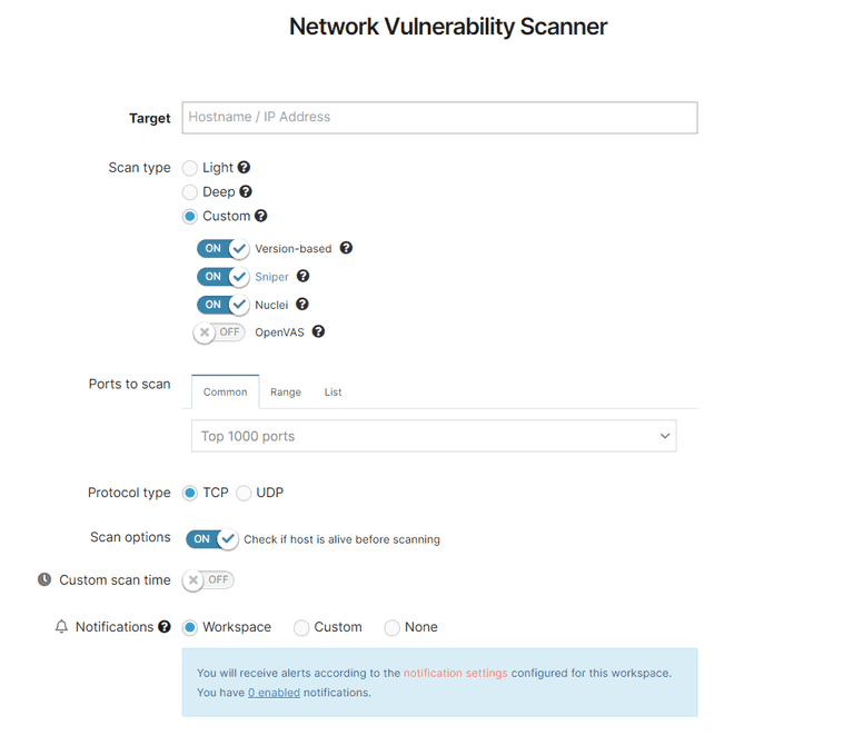 Network Vulnerability Scanner Documentation | Pentest-Tools.com Tools ...