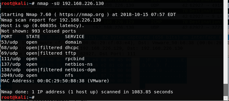 nmap connecting to server