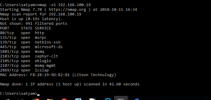 stealth scan with nmap