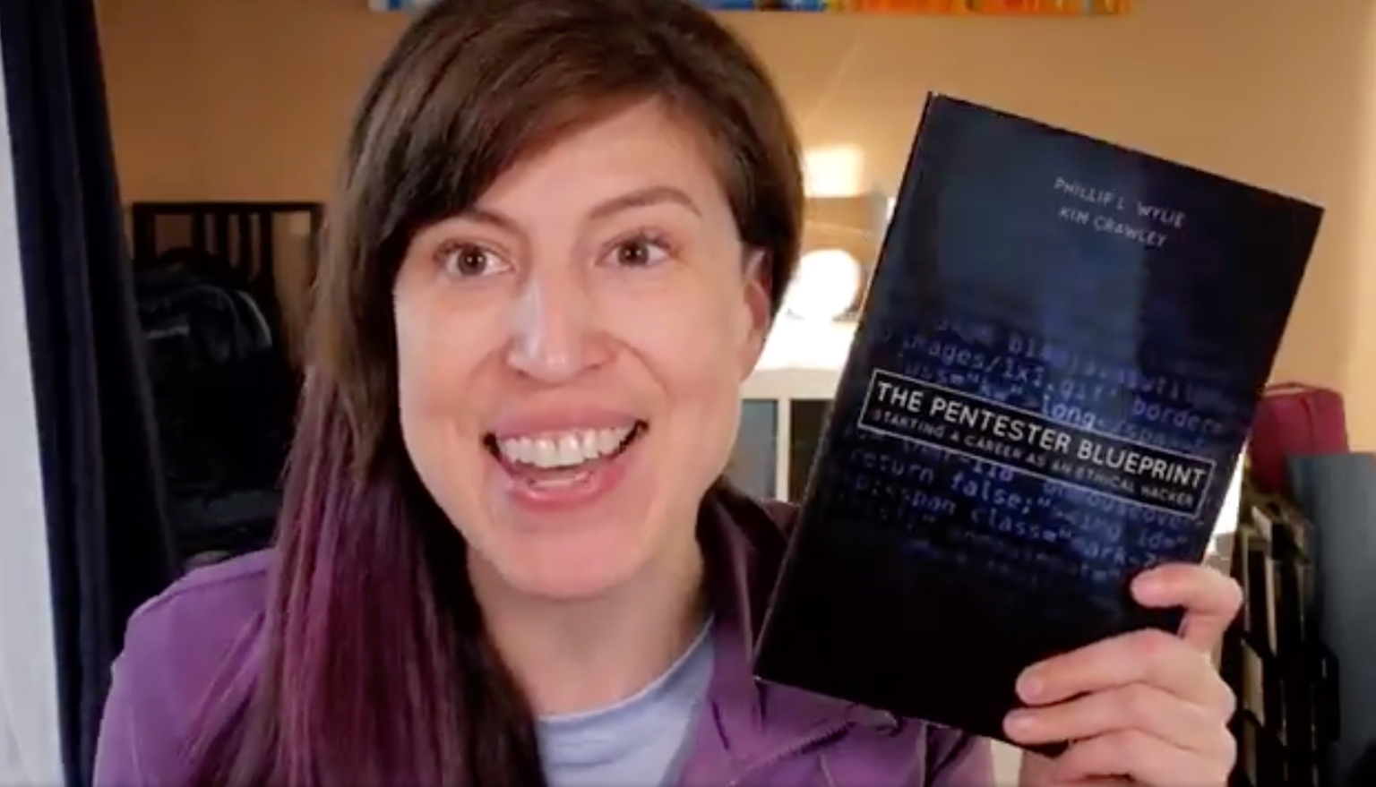 Kim's book in the hands of a fellow infosec sec pro