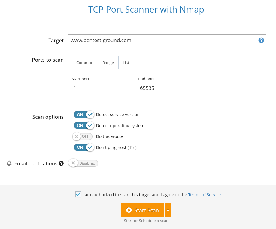 TCP Port Scanner