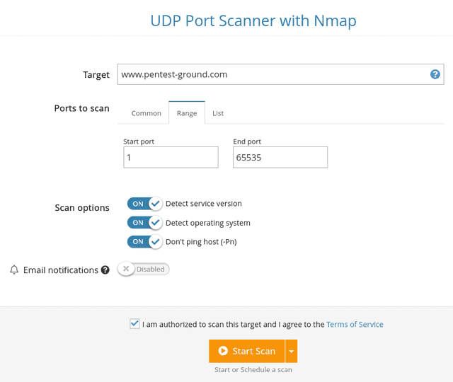 Udp Scanner How to do a full website vulnerability assessment with Pentest-Tools ...