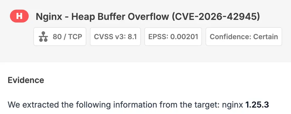 CVE-2026-42945 scanner report finding